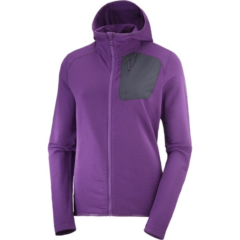 Casaco Salomon Essential Lightwarm Encapuzado Feminino Roxo | PT L47508